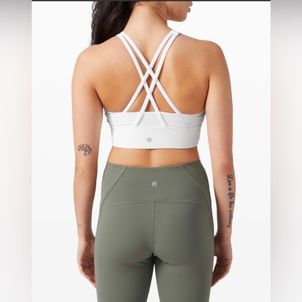 Lululemon Energy Bra Longline Sports Bra White - Picture 1 of 7